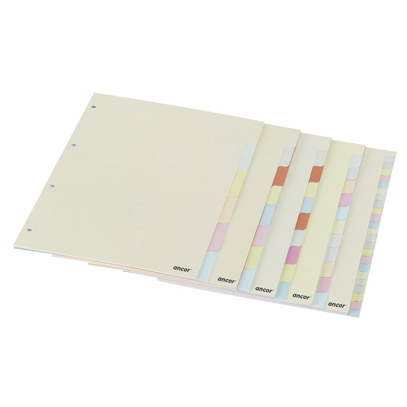 Indice 8 Separadores Cartolina Ancor A4