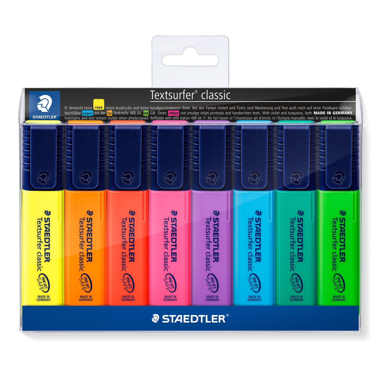 8 Marcadores Fluorescentes Textsurfer Classic Happy Line