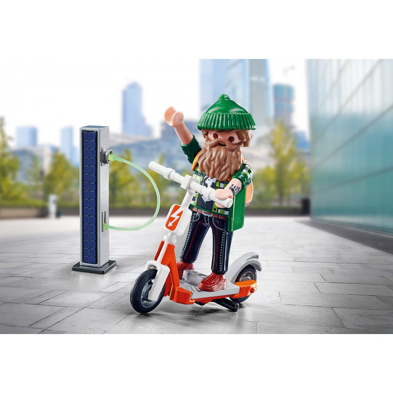 Playmobil: Hipster com E-scooter 16 Peças