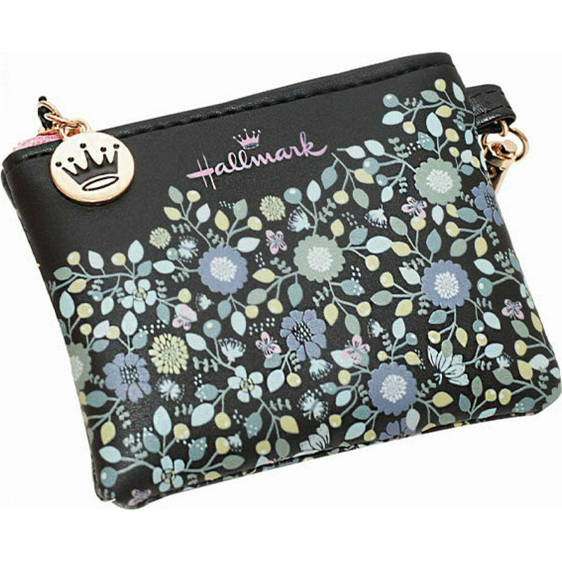 Porta Moedas Preto c/ Flores – Hallmark