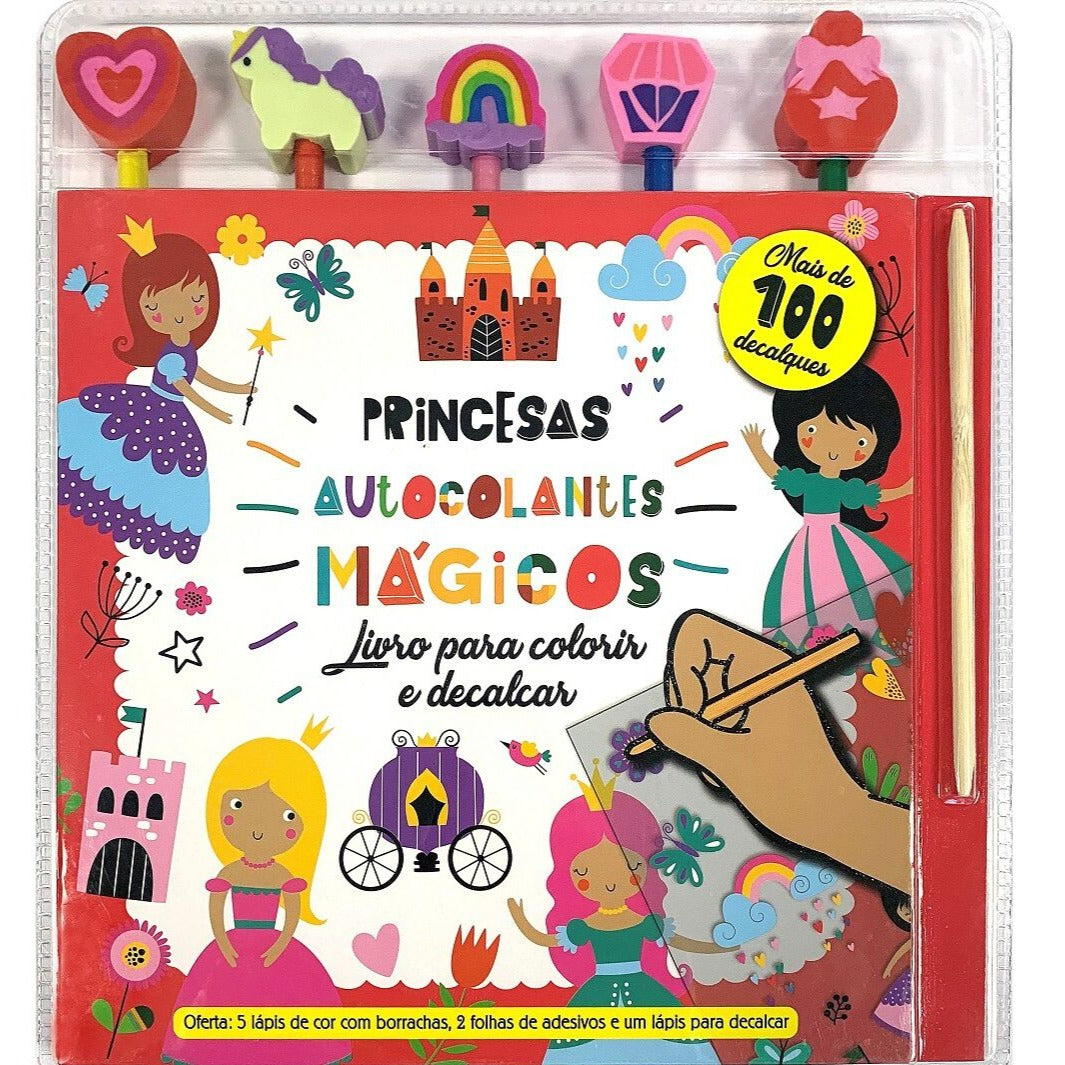 Os Meus Autocolantes para Colorir: Princesas