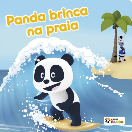 Canal Panda - Panda brinca na praia