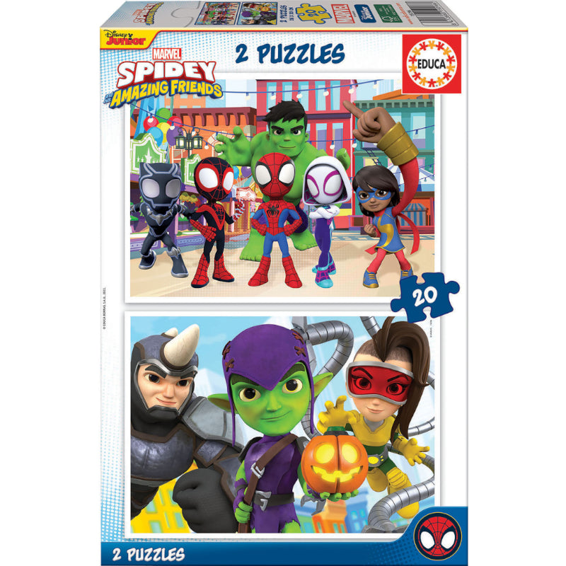 Puzzles 2x20 Peças - Spidey & Amigos Incríveis