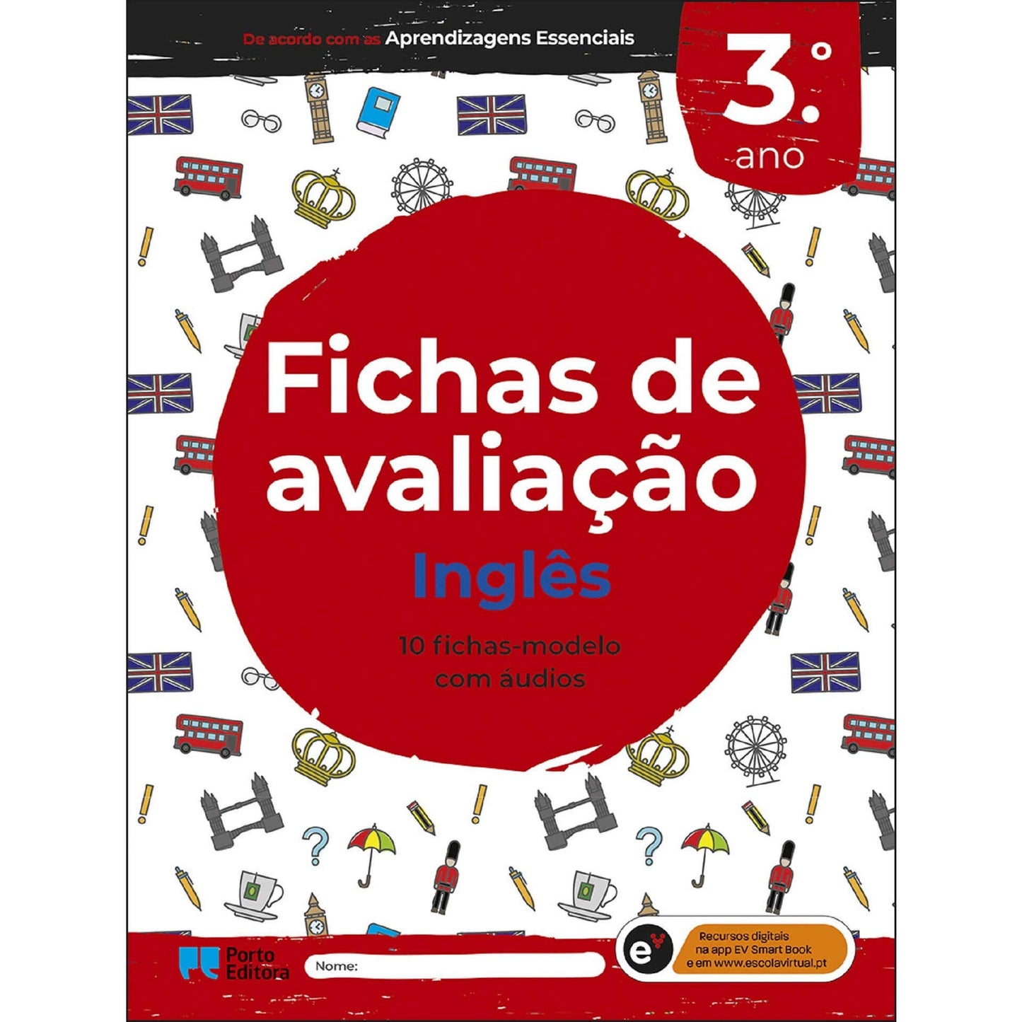 Fichas de Avaliação - Inglês - 3.º Ano