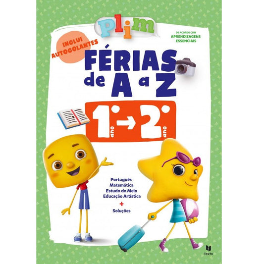 Plim! Férias de a a Z - 1.º - 2.º Ano - 2023