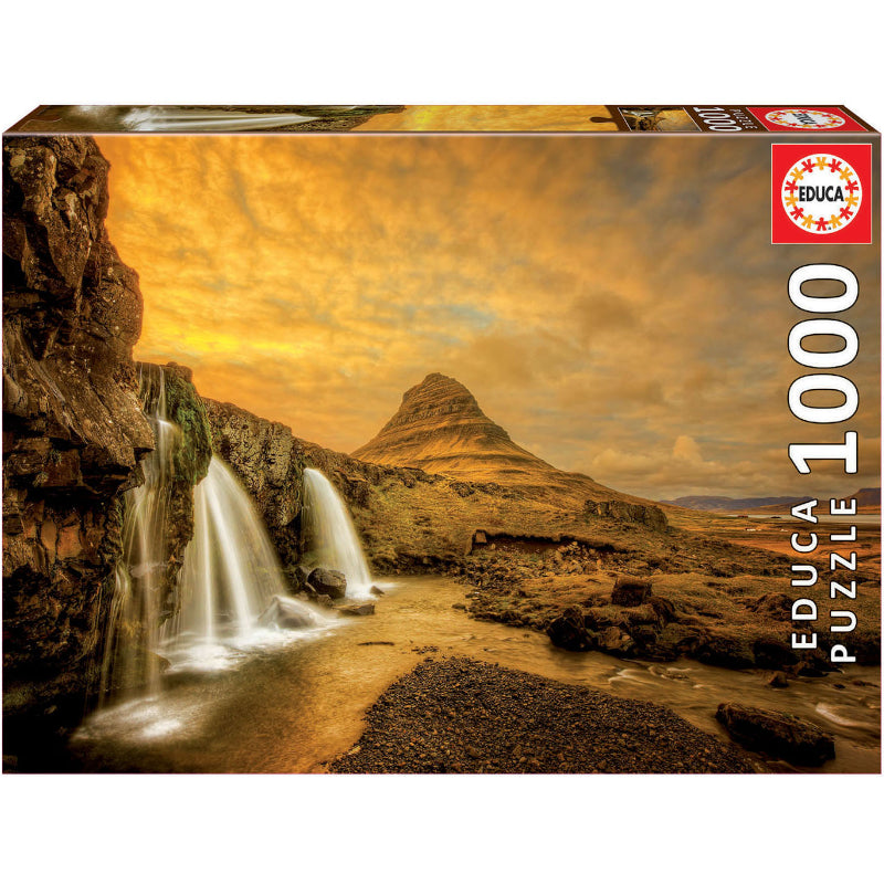 Puzzle 1000 Peças - Cascata de Kirkjufellsfoss, Islândia