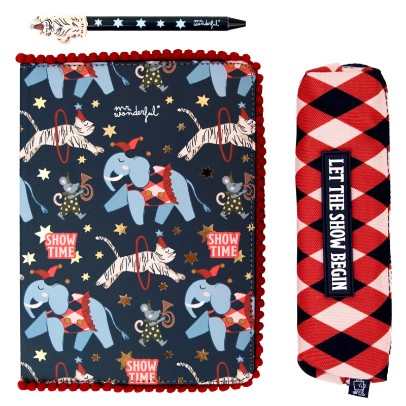 Conjunto de Escrita Mr. Wonderful - Circo
