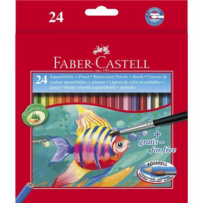 24 Lápis De Cor Aguarela Faber-Castell