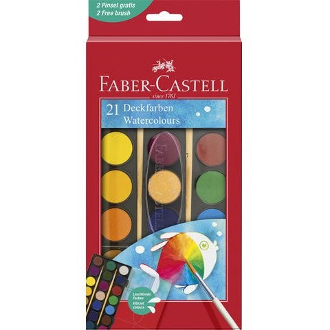 21 Tintas Aguarela Faber-Castell