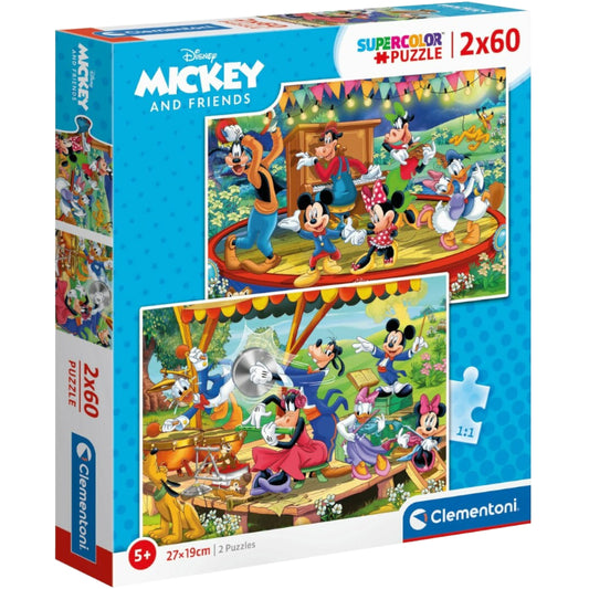Puzzle 2x60 Peças - Mickey e Seus Amigos