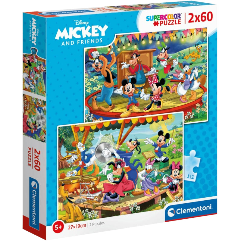 Puzzle 2x60 Peças - Mickey e Seus Amigos