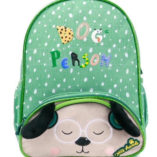 Mochila Infantil Dog Person Green Furry