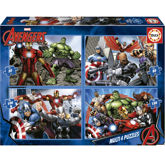 4 Puzzles Progressivos - Avengers (Vingadores)
