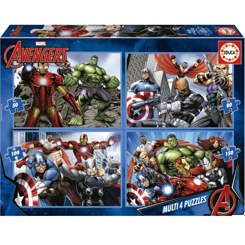 4 Puzzles Progressivos - Avengers (Vingadores)