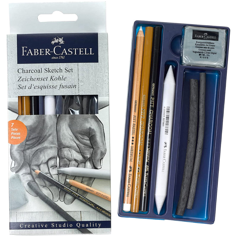 Conjunto de Esboço a Carvão - Faber-Castell
