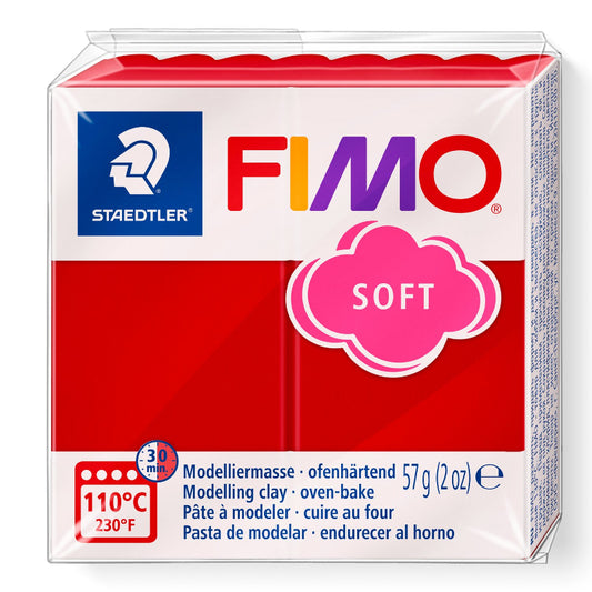 FIMO Soft 57g - 2P Vermelho Natal