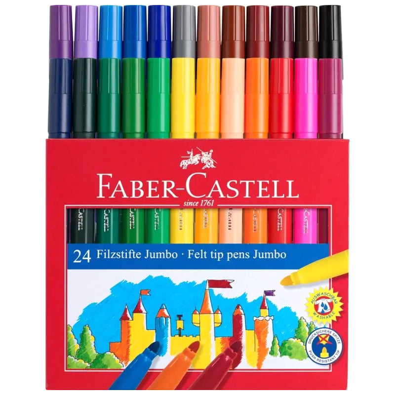 Canetas de Feltro Jumbo Faber-Castell