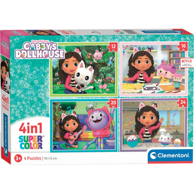 4 Puzzles Progressivos - Gabby's Doll House