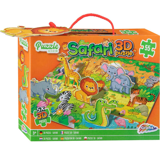 Puzzle 3D - 55 Peças - Animais