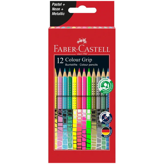 12 Lápis de Cor Grip Cores Especiais - Faber-Castell