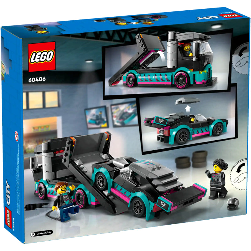 LEGO City - Carro de Corrida e Camião de Transporte de Carros (60406)