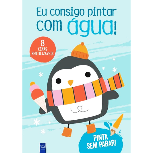 Eu Consigo Pintar com Água: Azul - Pinguim