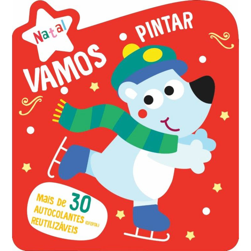 Vamos Pintar Natal - Vermelho Urso