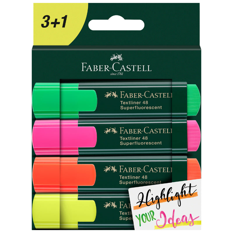 4 Marcadores Superfluorescentes - Faber-Castell