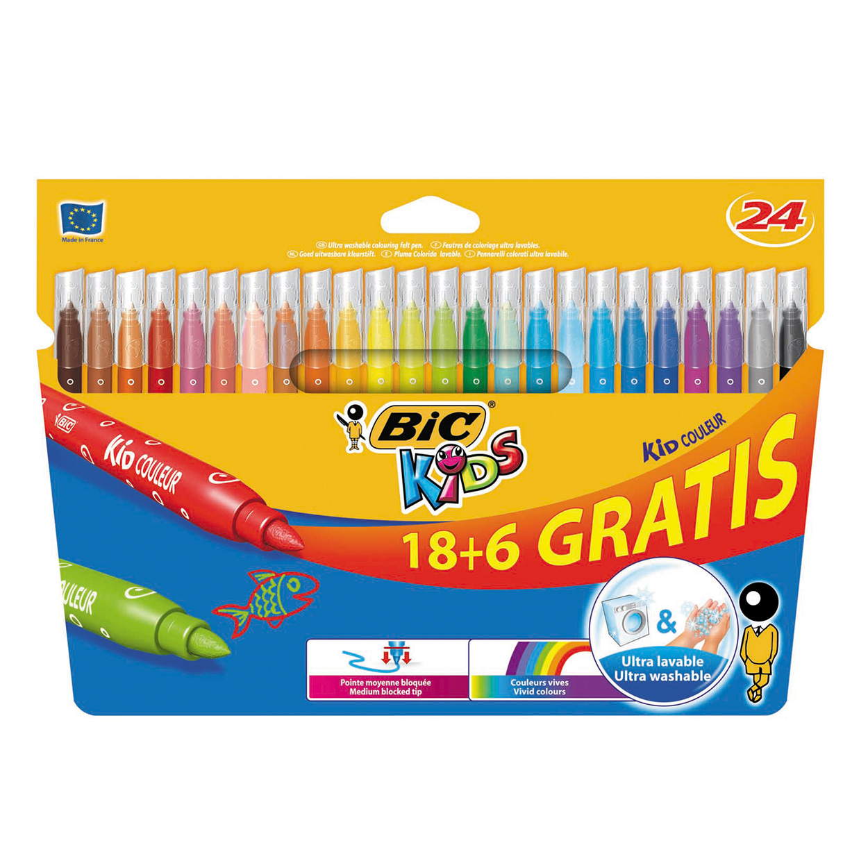 BIC 24 Canetas Feltro Kids