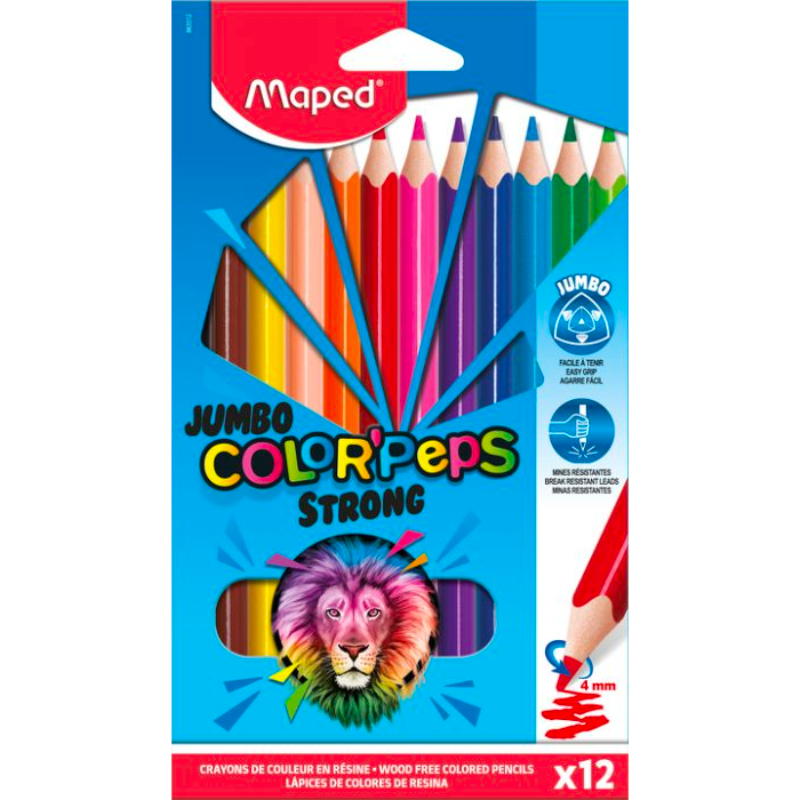 12 Lápis Jumbo Color'Peps Strong (Maped)