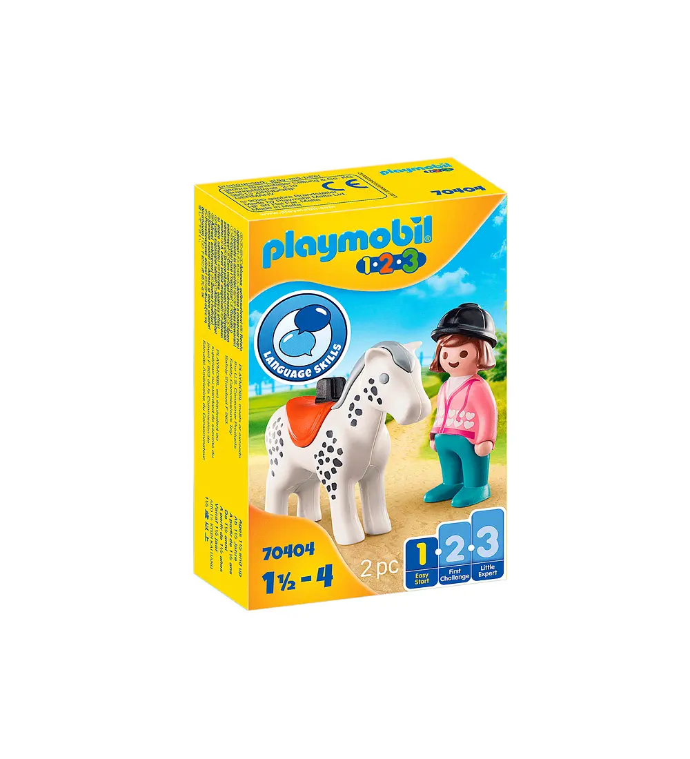 Playmobil 123 Cavaleira com Cavalo 1.2.3