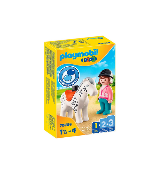 Playmobil 123 Cavaleira com Cavalo 1.2.3