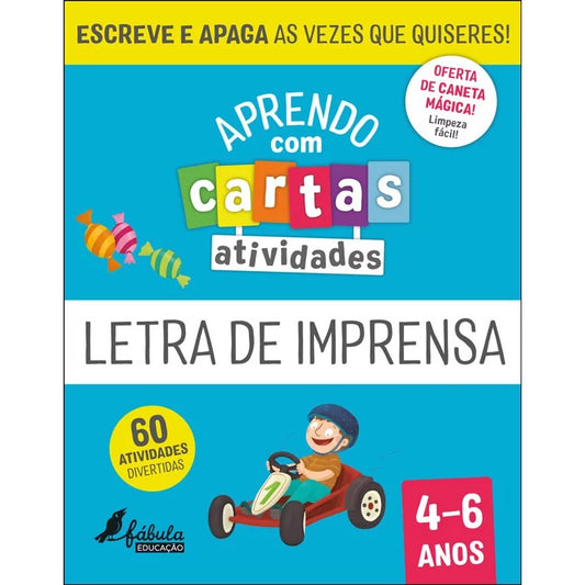 Aprendo com Cartas - Atividades: Letra de Imprensa 4-6 Anos