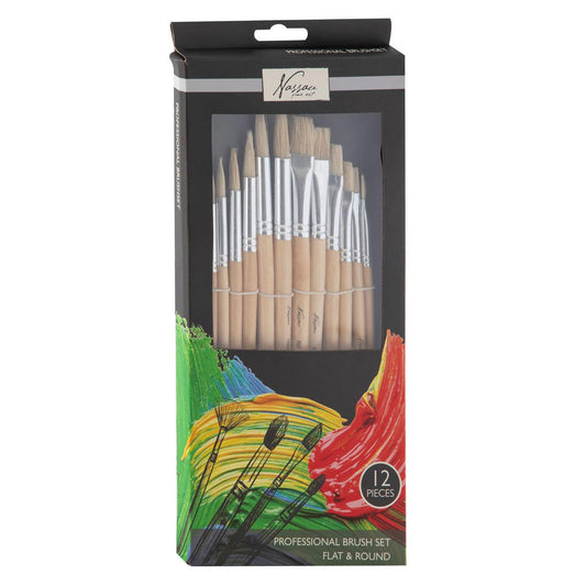 Conjunto de 12 Pincéis Nassau