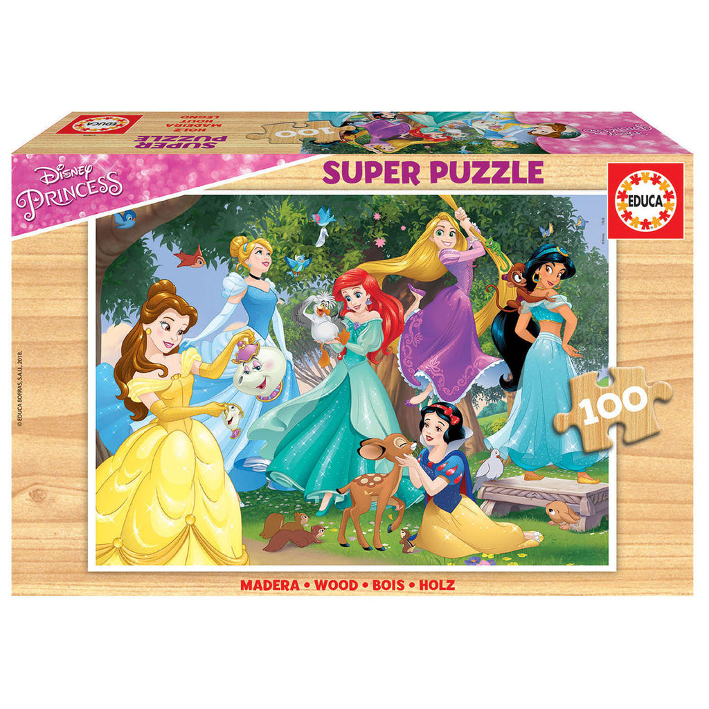 Puzzle 100 Peças - Madeira Princesas Disney