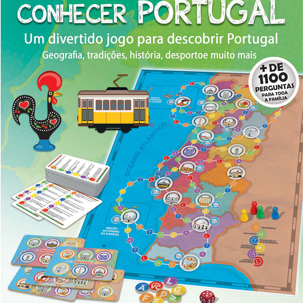 Jogo de Tabuleiro Educa Novo Conhecer Portugal