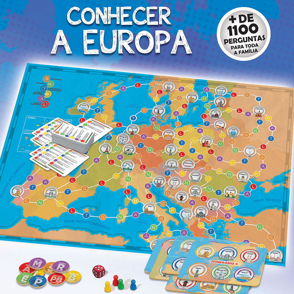 Jogo de Tabuleiro Educa Novo Conhecer A Europa