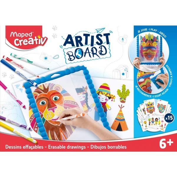 Quadro de Desenho Transparente "Volta ao Mundo" Maped Creativ - Desenha e Joga
