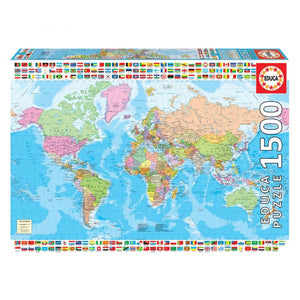 Puzzle 1500 Peças - Mapa Mundo Político