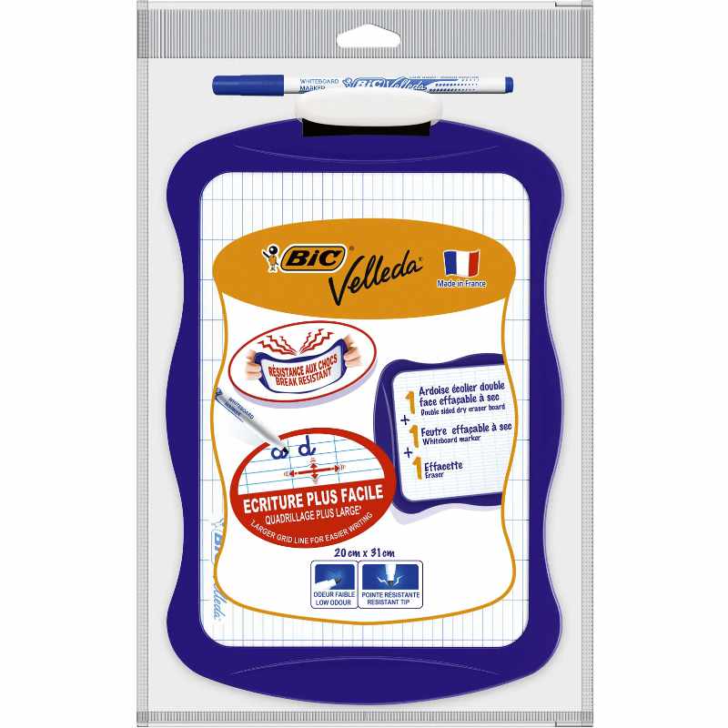 Quadro Branco Dupla Face + Marcador + Apagador (BIC)