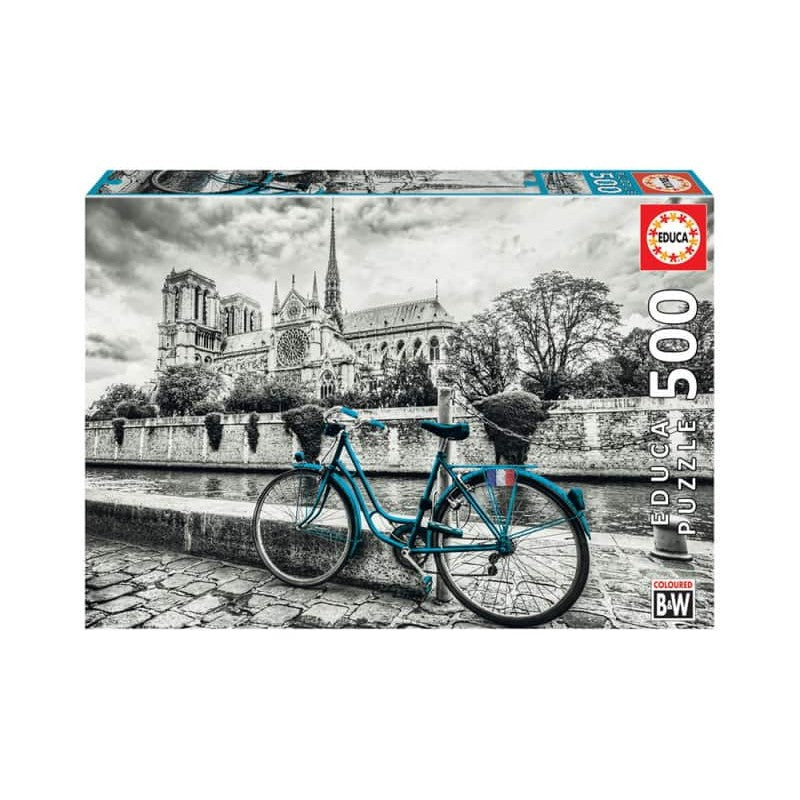 Puzzle 500 Peças - Bicicleta Junto a Notre-Dame