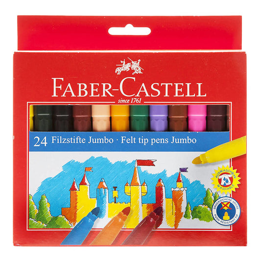 24 Marcadores de Feltro Faber-Castell