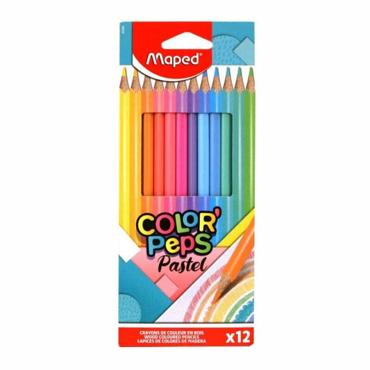 12 Lápis de Cor Pastel (Maped)