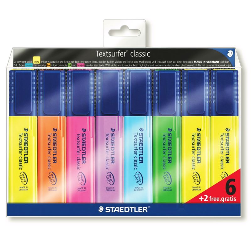 8 Marcadores Fluorescentes - Staedtler