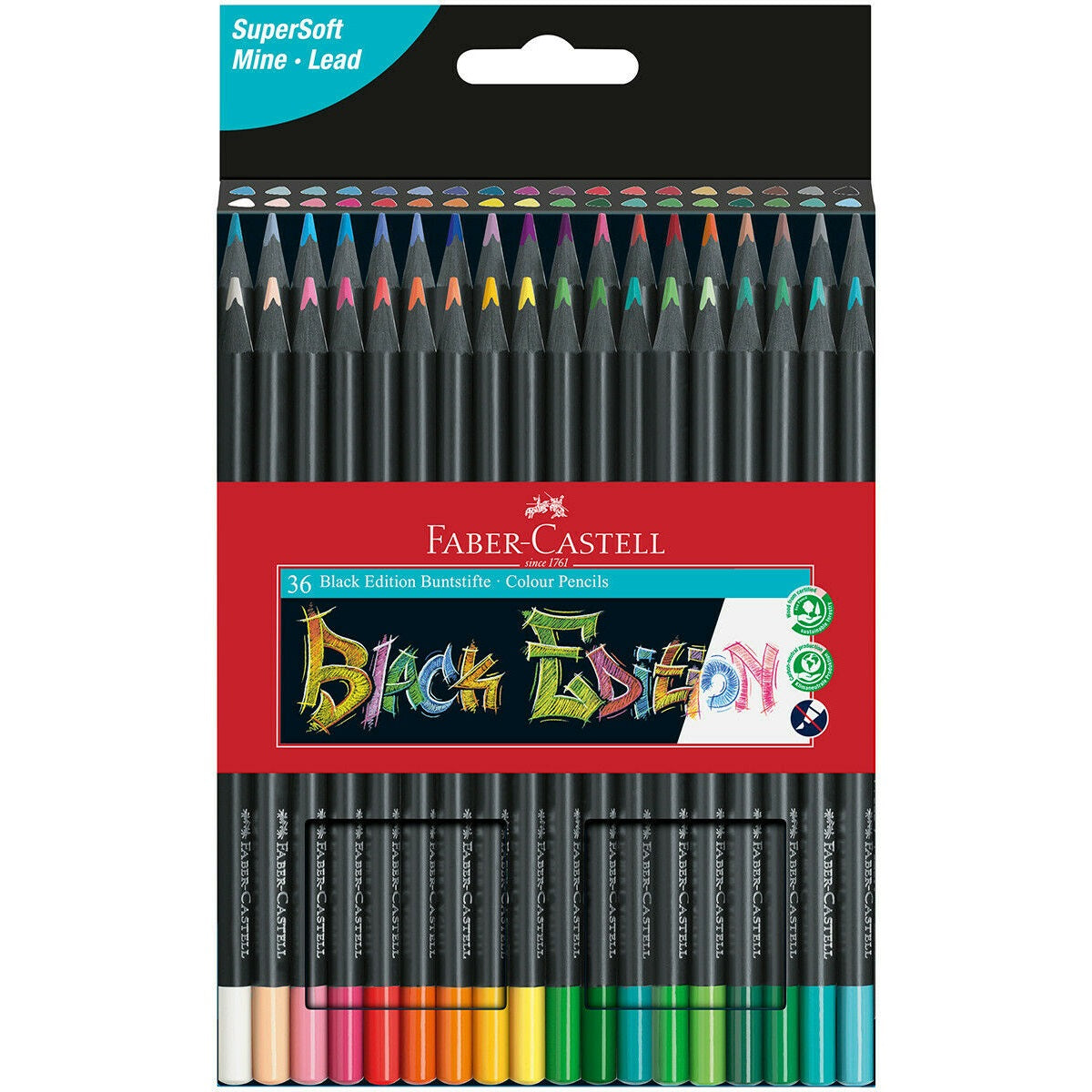 36 Lápis de Cor Faber-Castell Black Edition